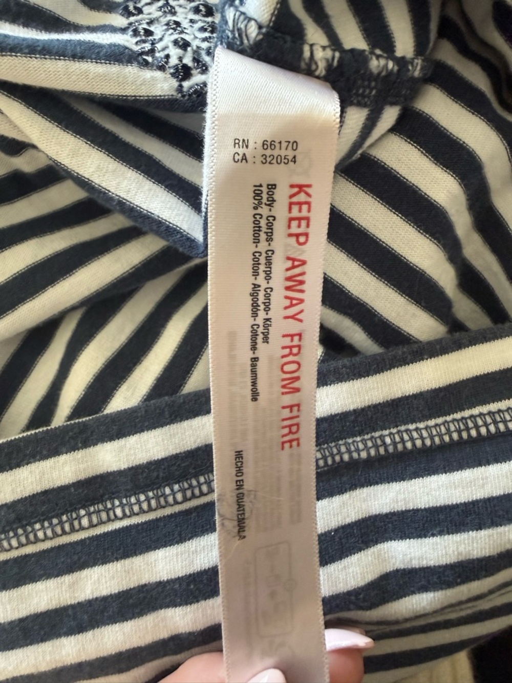 FP Movement by Free People Restoration Yarn Dye Stripe Layer Navy and White Top - Picture 13 of 15